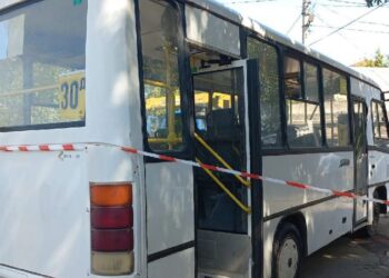 В Уральске столкнулись два пассажирских автобуса