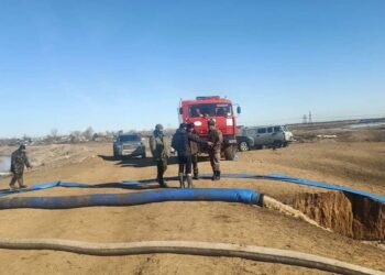 В Костанайской области река вышла из берегов