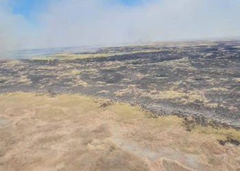 На западе Казахстана продолжают ликвидировать пожар
