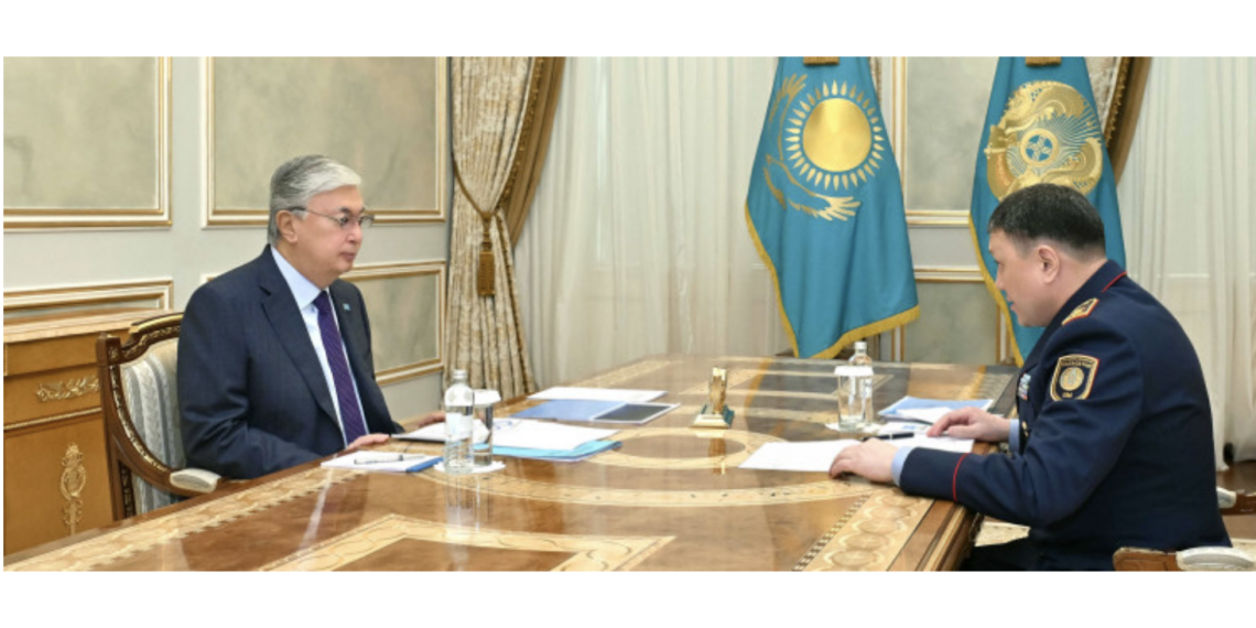 Токаев принял министра внутренних дел Ержана Саденова