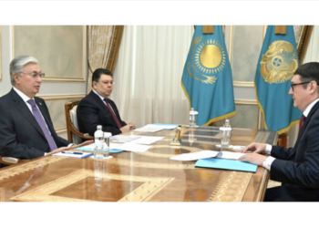Касым-Жомарт Токаев принял министра энергетики Алмасадама Саткалиева