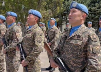 На Голанских высотах поднят государственный флаг Казахстана