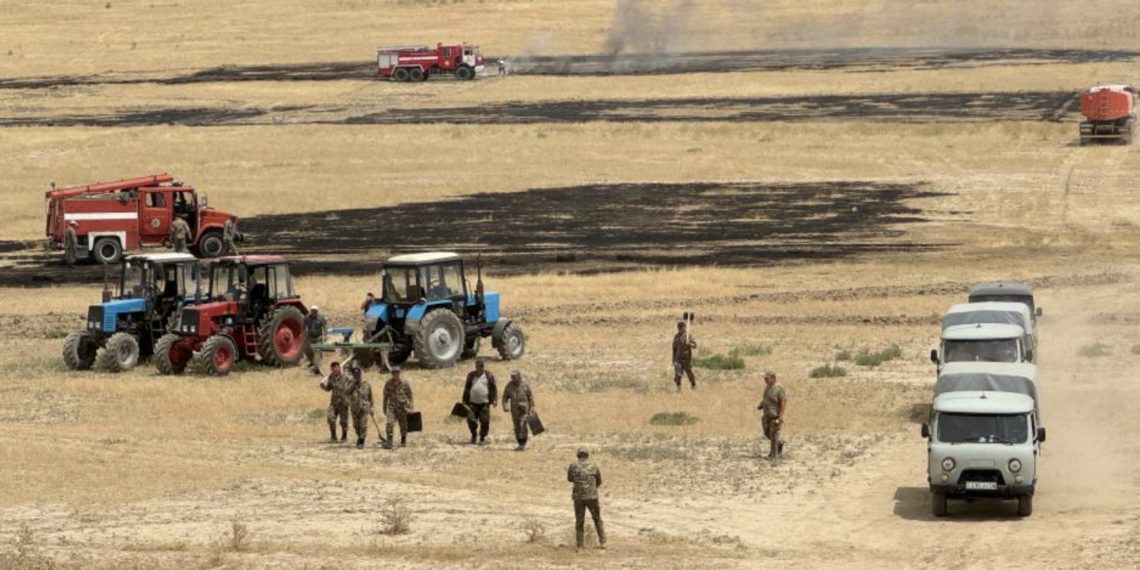 МЧС провело трансграничное учение в Жамбылской области