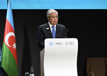 Касым-Жомарт Токаев выступил на Всемирном климатическом саммите в Баку