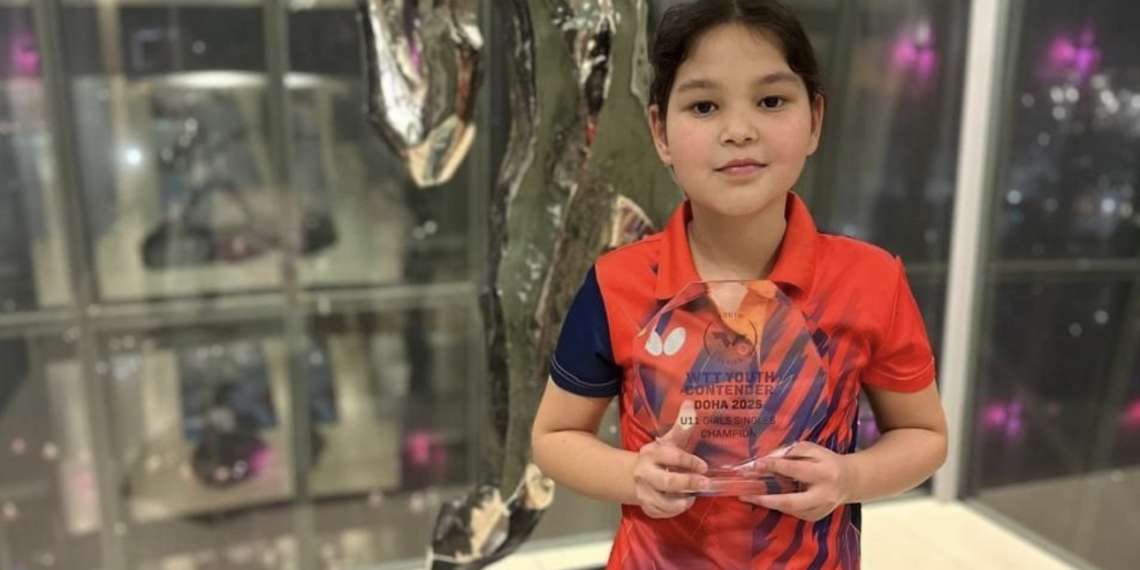 Назерке Болатбек стала чемпионом турнира по настольному теннису в Катаре