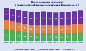 Потребительская инфляция в Казахстане: ускорение достигло максимального значения за 2 года