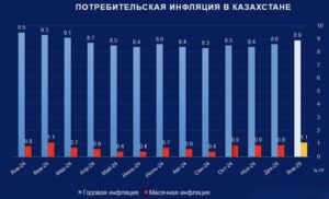 Потребительская инфляция в Казахстане: ускорение достигло максимального значения за 2 года