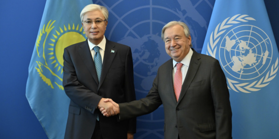 Президент Казахстана встретился с генеральным секретарем ООН