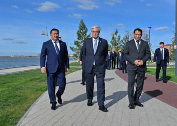 Главе государства представили проект парка «Көк шалғын»