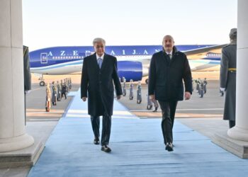 Президент Азербайджана прибыл в Казахстан с госвизитом