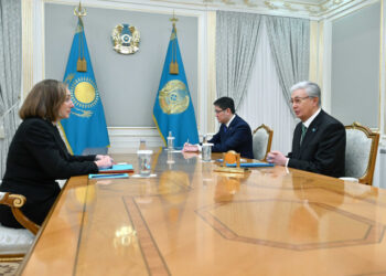 Глава государства принял посла США в Казахстане