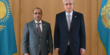 Глава государства провел встречу с послом ОАЭ в Казахстане