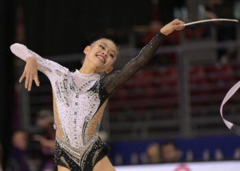 Казахстанская гимнастка Акмарал Ерекешева завоевала четыре медали на Гран-при во Франции