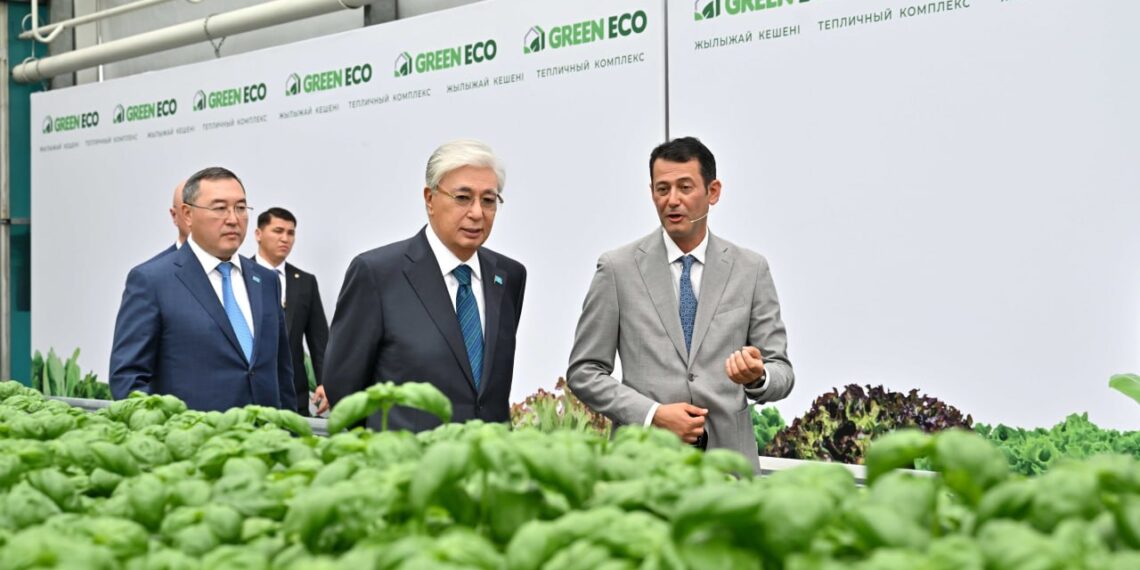 Глава государства посетил тепличный комплекс GREEN ECO