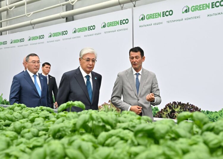 Глава государства посетил тепличный комплекс GREEN ECO